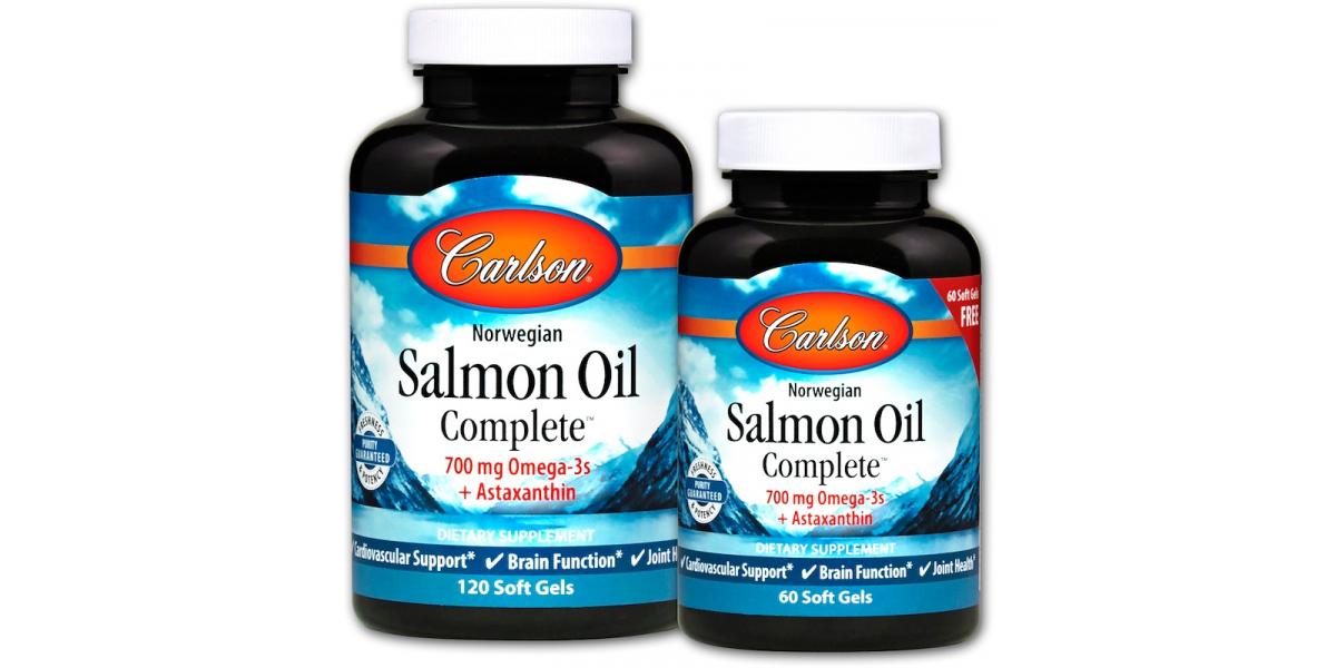 Carlson Labs Norwegian Salmon Oil Complete - 120 + 60 softgels ...